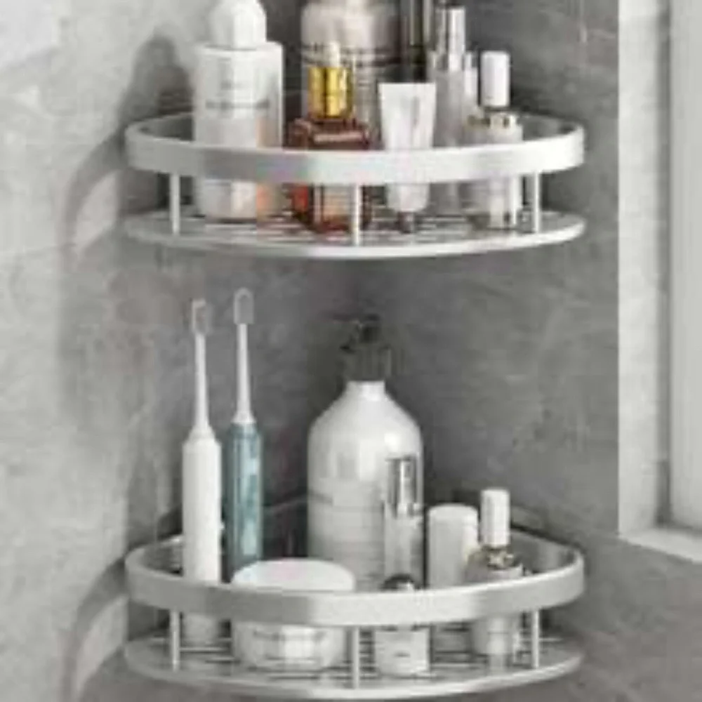 Silver Bathroom Storage Rack